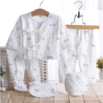 Cotton Printed Newborn Baby Clothes 5PCS